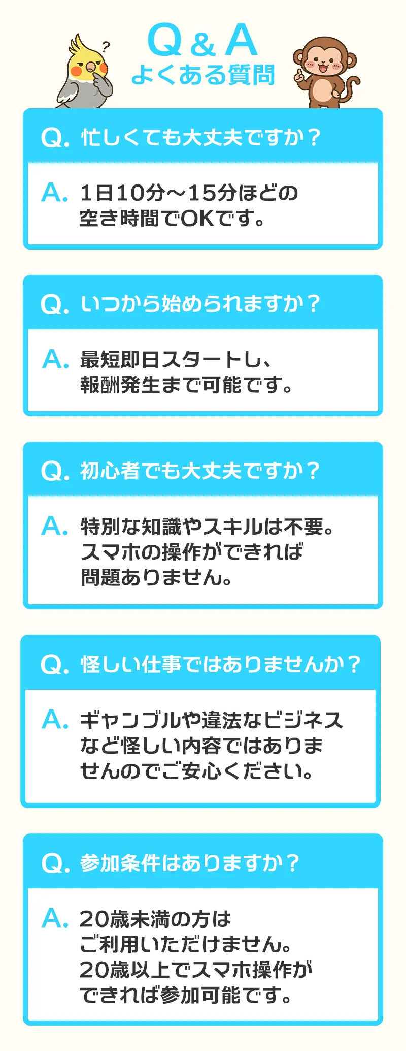 広告のQ&Aでは「1日10分〜15分」「最短即日スタート」と回答されている