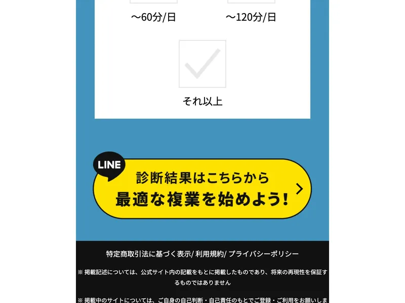 特商法の表記に関する調査